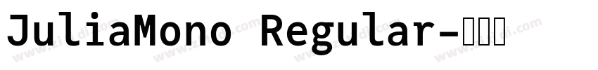 JuliaMono Regular字体转换